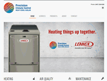 Tablet Screenshot of precisionclimatecontrol.com